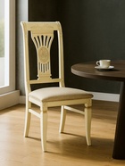 Стул мягкий для кухни Roy, обивка жаккард, цвет слоновая кость /патина золото  (артикул 10997574)  большой выбор товаров оптом и в розницу по низким ценам с доставкой