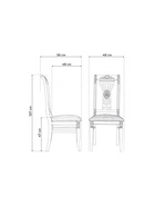 Стул мягкий для кухни Roy, обивка жаккард, цвет слоновая кость /патина золото  (артикул 10997574)  большой выбор товаров оптом и в розницу по низким ценам с доставкой