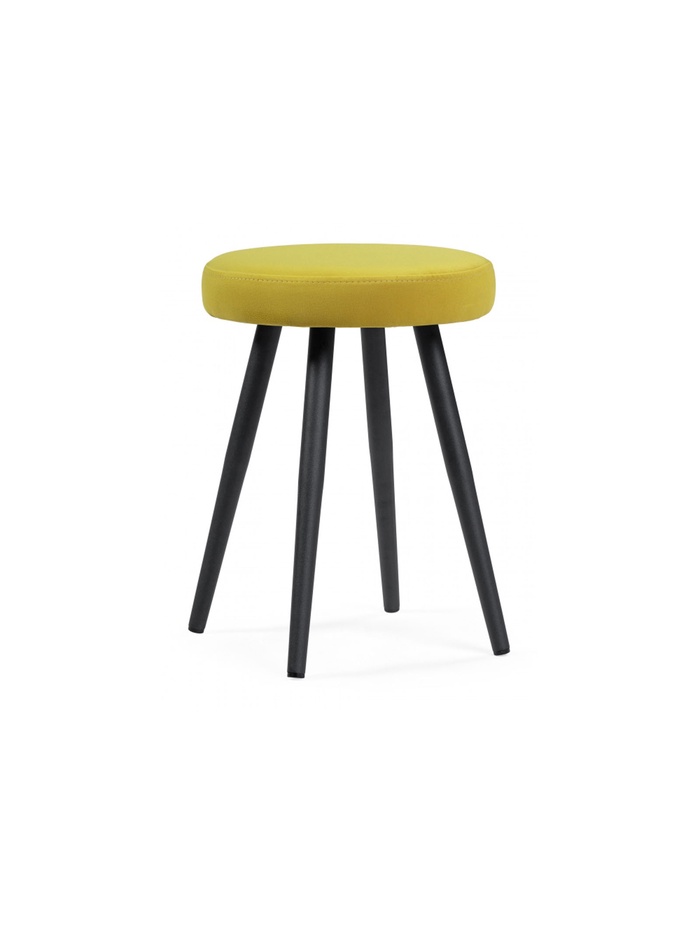 Табурет мягкий «Сино», обивка velutto 28, цвет жёлтый/чёрный