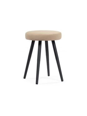 Табурет мягкий «Сино», обивка velutto 05, цвет бежевый/чёрный  (артикул 10997576)  большой выбор товаров оптом и в розницу по низким ценам с доставкой