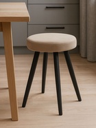 Табурет мягкий «Сино», обивка velutto 05, цвет бежевый/чёрный - Фото 6