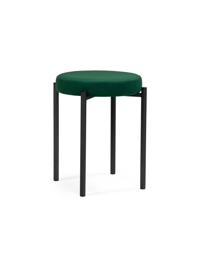 Табурет мягкий «Кудо», обивка velutto 33, цвет зелёный/чёрный - Фото 1