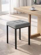 Табурет мягкий «Байя», обивка микровелюр катания, цвет сильвер/чёрный - Фото 6