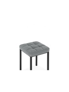 Табурет мягкий «Байя», обивка микровелюр катания, цвет сильвер/чёрный - Фото 9