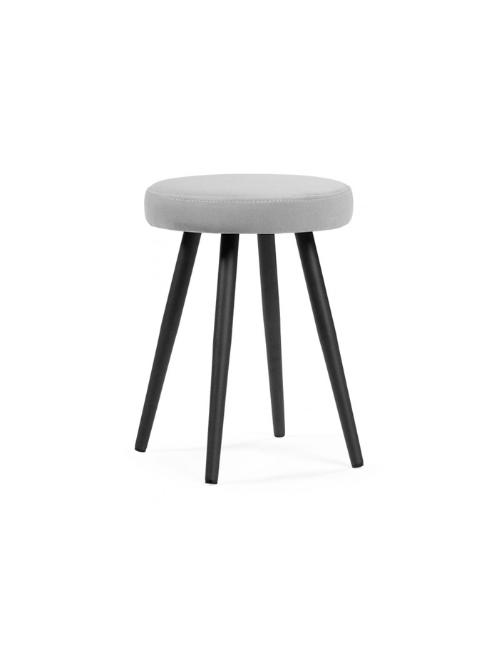 Табурет мягкий «Сино», обивка velutto 52, цвет серый/чёрный