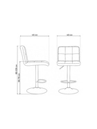 Стул барный Paskal, со спинкой, мебельная ткань, цвет коричневый/чёрный - Фото 2