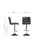 Стул барный Paskal, со спинкой, мебельная ткань, цвет светло-коричневый/чёрный - Фото 2