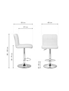 Стул барный Paskal, со спинкой, искусственная кожа, цвет серый/чёрный - Фото 2