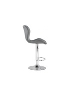 Стул барный Porch, со спинкой, велюр, цвет хром/серый  (артикул 10997592)  большой выбор товаров оптом и в розницу по низким ценам с доставкой