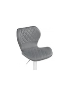 Стул барный Porch, со спинкой, велюр, цвет хром/серый  (артикул 10997592)  большой выбор товаров оптом и в розницу по низким ценам с доставкой