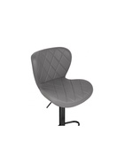 Стул барный Porch, со спинкой, искусственная кожа, цвет серый/чёрный  (артикул 10997593)  большой выбор товаров оптом и в розницу по низким ценам с доставкой