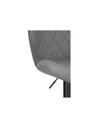 Стул барный Porch, со спинкой, искусственная кожа, цвет серый/чёрный  (артикул 10997593)  большой выбор товаров оптом и в розницу по низким ценам с доставкой