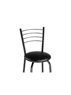 Стул барный Sadov, со спинкой, искусственная кожа, цвет чёрный/светлый мусс  (артикул 10997594)  большой выбор товаров оптом и в розницу по низким ценам с доставкой