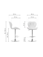 Стул барный Trio, со спинкой, искусственная кожа, цвет чёрный/золотой - Фото 2