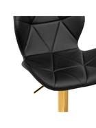 Стул барный Trio, со спинкой, искусственная кожа, цвет чёрный/золотой - Фото 9