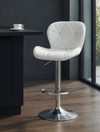 Стул барный Trio, со спинкой, искусственная кожа, цвет белый/хром - Фото 14