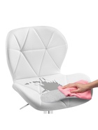 Стул барный Trio, со спинкой, искусственная кожа, цвет белый/хром - Фото 11