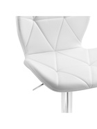 Стул барный Trio, со спинкой, искусственная кожа, цвет белый/хром - Фото 12