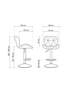 Стул барный Trio, со спинкой, искусственная кожа, цвет белый/хром - Фото 2