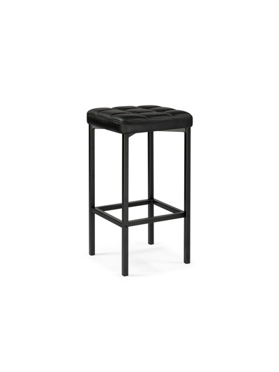 Стул барный «Лофт», искусственная кожа, цвет черный/черный матовый