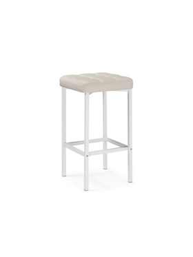 Стул барный «Лофт», искусственная кожа, цвет линкольн белый/белый матовый  (артикул 10997599)  большой выбор товаров оптом и в розницу по низким ценам с доставкой