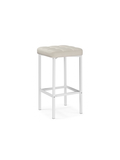 Стул барный «Лофт», искусственная кожа, цвет линкольн белый/белый матовый