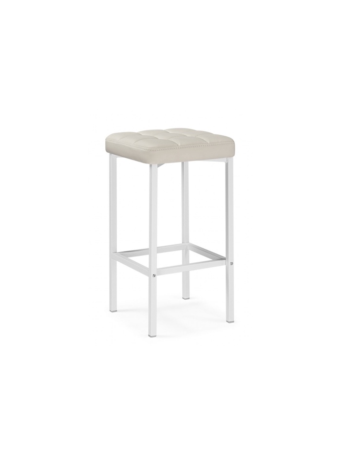 Стул барный «Лофт», искусственная кожа, цвет линкольн белый/белый матовый - Фото 1