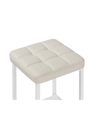 Стул барный «Лофт», искусственная кожа, цвет линкольн белый/белый матовый - Фото 4