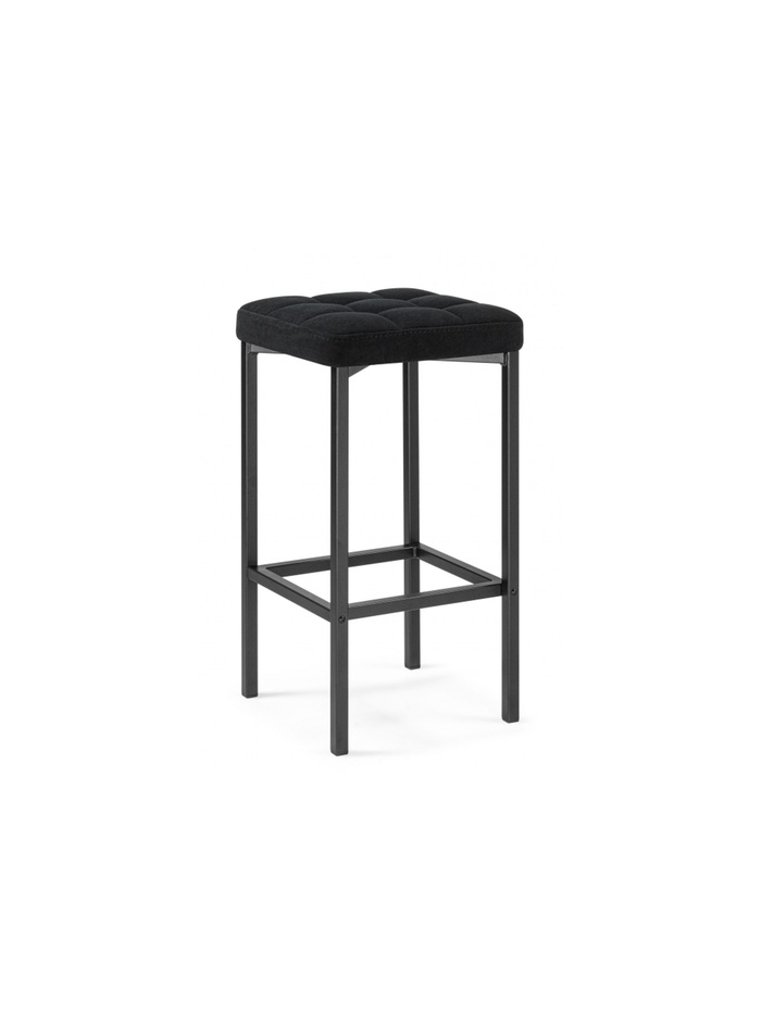 Стул барный «Лофт», микровелюр, цвет катания чёрный/чёрный матовый - Фото 1