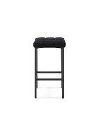 Стул барный «Лофт», микровелюр, цвет катания чёрный/чёрный матовый - Фото 3