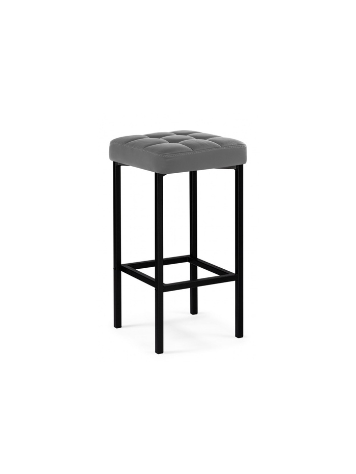 Стул барный «Лофт», искусственная кожа, цвет тёмно-серый/чёрный матовый - Фото 1