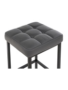 Стул барный «Лофт», искусственная кожа, цвет тёмно-серый/чёрный матовый - Фото 4