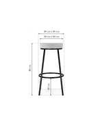 Стул барный «Сансанви», велюр, цвет тедди 941/чёрный глянец  (артикул 10997606)  большой выбор товаров оптом и в розницу по низким ценам с доставкой