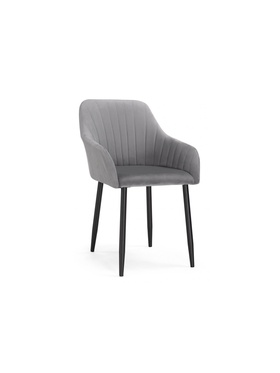 Стул – кресло «Слэм», обивка велюр, цвет тёмно–серый/черный  (артикул 10997618)  большой выбор товаров оптом и в розницу по низким ценам с доставкой