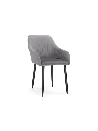 Стул – кресло «Слэм», обивка велюр, цвет тёмно–серый/черный