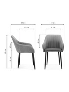 Стул – кресло «Слэм», обивка велюр, цвет тёмно–серый/черный - Фото 2