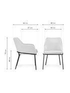 Стул – кресло «Охаши», обивка велюр, цвет кремовый/чёрный глянец - Фото 2