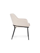 Стул – кресло «Охаши», обивка велюр, цвет кремовый/чёрный глянец - Фото 4