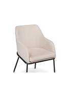 Стул – кресло «Охаши», обивка велюр, цвет кремовый/чёрный глянец  (артикул 10997621)  большой выбор товаров оптом и в розницу по низким ценам с доставкой