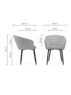 Стул – кресло «Корсо», обивка велюр, цвет светло–серый/белый  (артикул 10997622)  большой выбор товаров оптом и в розницу по низким ценам с доставкой