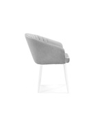 Стул – кресло «Корсо», обивка велюр, цвет светло–серый/белый  (артикул 10997622)  большой выбор товаров оптом и в розницу по низким ценам с доставкой