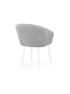 Стул – кресло «Корсо», обивка велюр, цвет светло–серый/белый  (артикул 10997622)  большой выбор товаров оптом и в розницу по низким ценам с доставкой