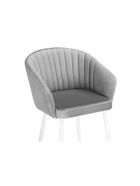 Стул – кресло «Корсо», обивка велюр, цвет светло–серый/белый  (артикул 10997622)  большой выбор товаров оптом и в розницу по низким ценам с доставкой