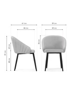 Стул мягкий «Сутгайн MR–26», на металлокаркасе, цвет бежевый/чёрный  (артикул 10997628)  большой выбор товаров оптом и в розницу по низким ценам с доставкой