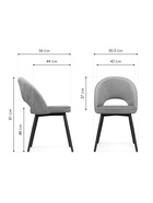 Стул мягкий «Клэйн MR–11», на металлокаркасе, цвет серый/чёрный  (артикул 10997636)  большой выбор товаров оптом и в розницу по низким ценам с доставкой