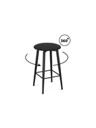 Стул полубарный «Гангток», крутящийся, цвет чёрный/чёрный матовый  (артикул 10997639)  большой выбор товаров оптом и в розницу по низким ценам с доставкой