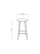 Стул полубарный «Гангток», крутящийся, цвет чёрный/чёрный матовый  (артикул 10997639)  большой выбор товаров оптом и в розницу по низким ценам с доставкой