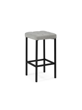 Стул полубарный «Лофт», обивка мадера 20, цвет серый/чёрный матовый  (артикул 10997642)  большой выбор товаров оптом и в розницу по низким ценам с доставкой