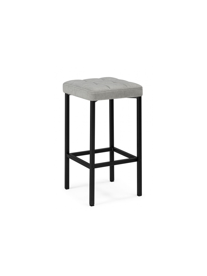 Стул полубарный «Лофт», обивка мадера 20, цвет серый/чёрный матовый - Фото 1