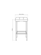 Стул полубарный «Лофт», обивка мадера 20, цвет серый/чёрный матовый - Фото 2